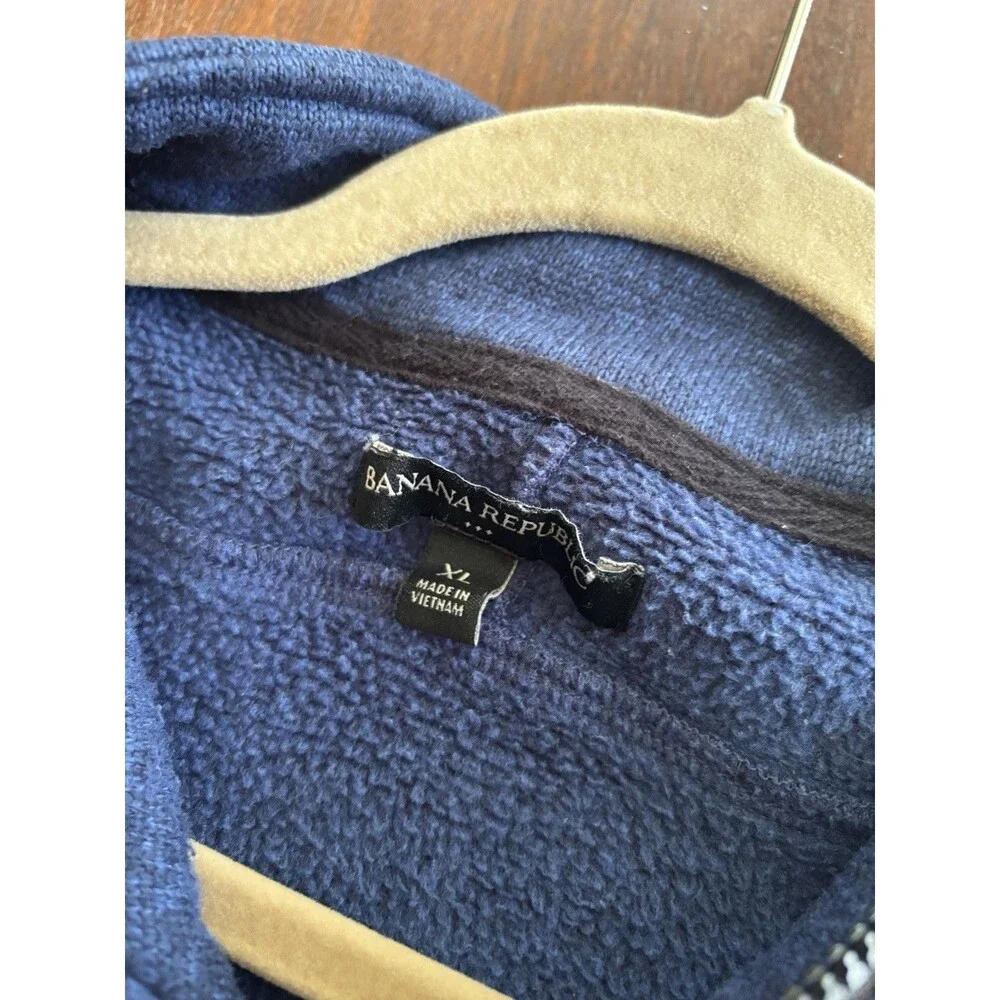 Banana Republic Men's Half-Zip Pullover Sweater - Size XL Blue